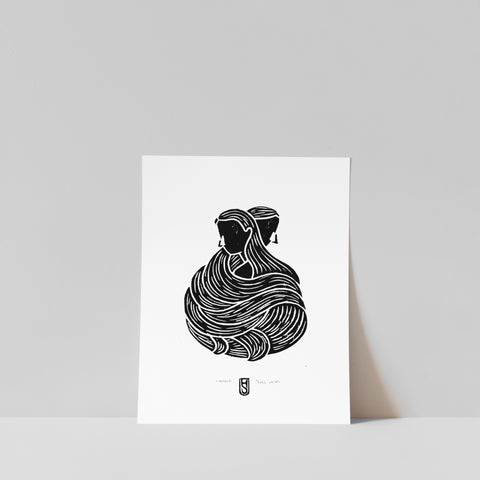 Tangled No.1 Black   / A4