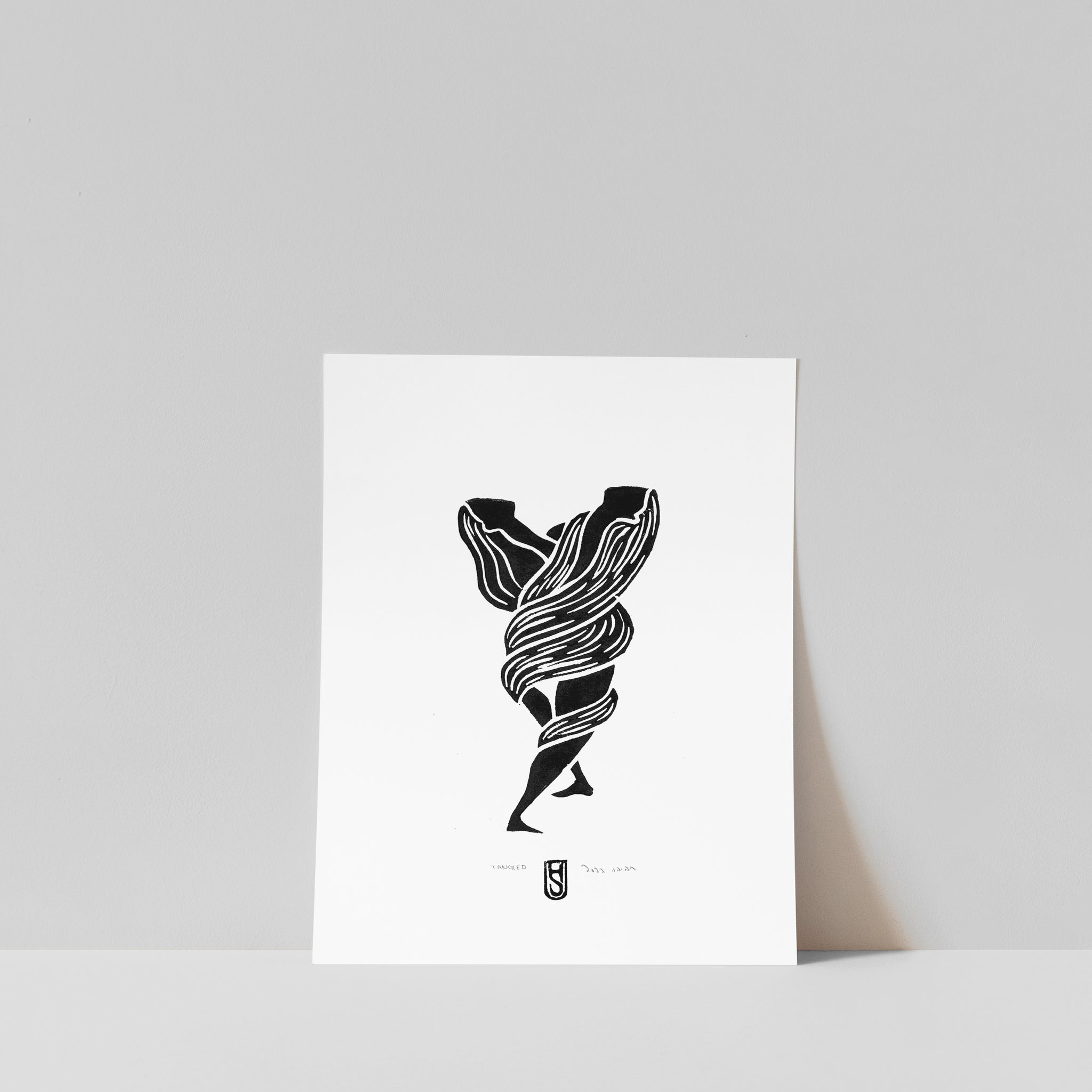 Tangled No.3 Black / A4