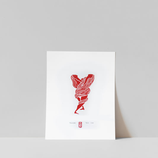 Tangled No.3 Red / A4